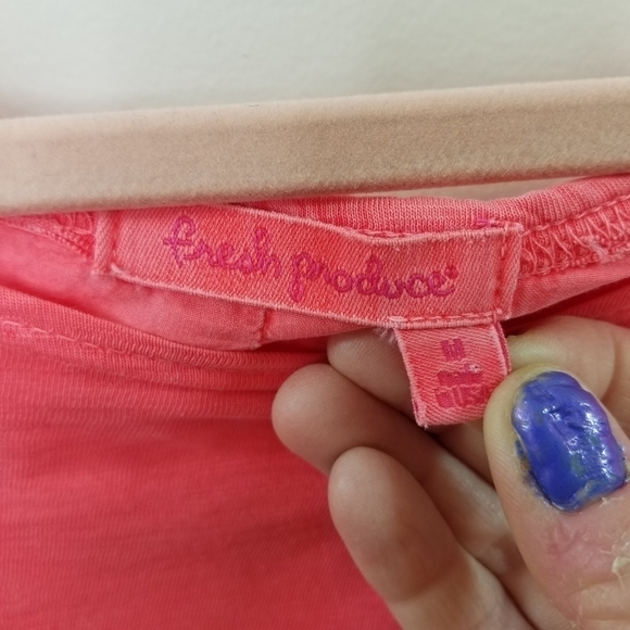 Fresh Produce neon coral tulip back top - Picture 7 of 9